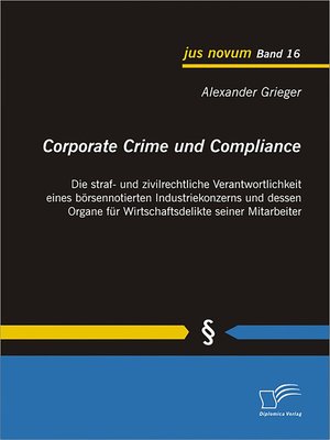 cover image of Corporate Crime und Compliance